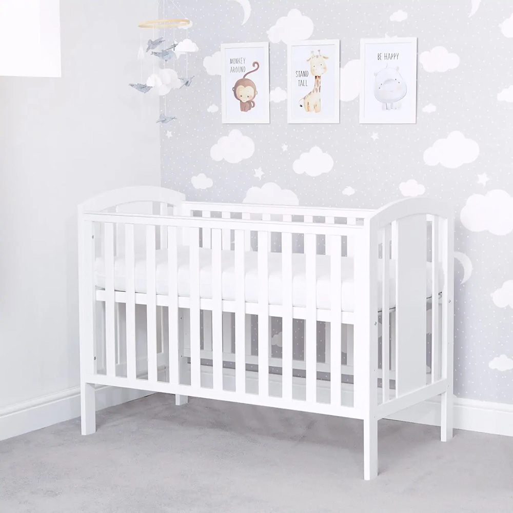 Baby Elegance Laba Wooden Cot - White