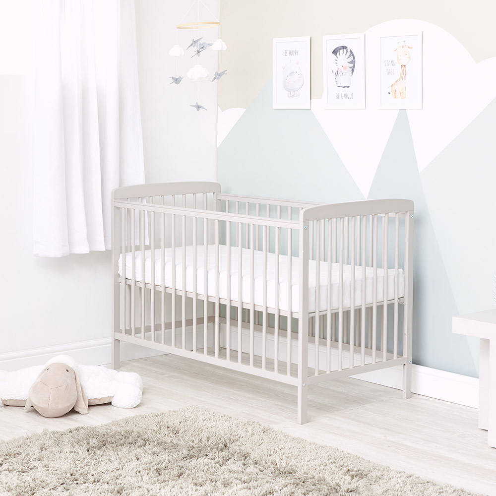 Baby Elegance Starlight Wooden Cot - Grey