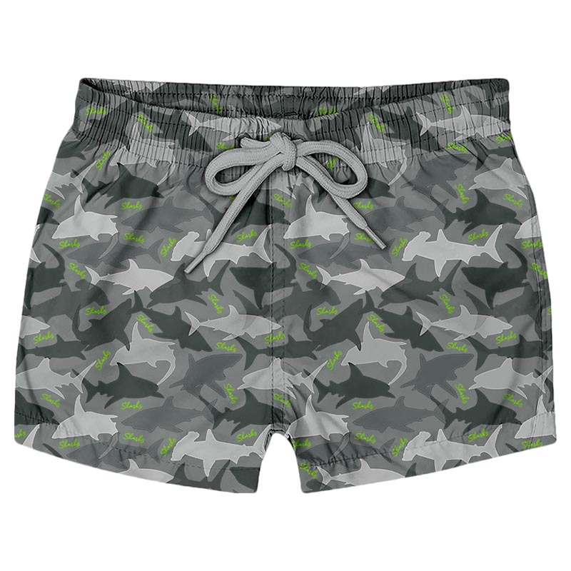 Slipstop Camo Junior Swim Shorts - Grey