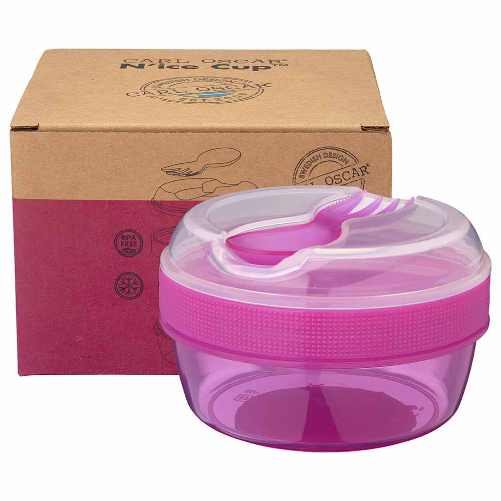 Carl Oscar - N'ice Cup Snack Box With Cooling Disc - 0.6L & 0.3L - Purple