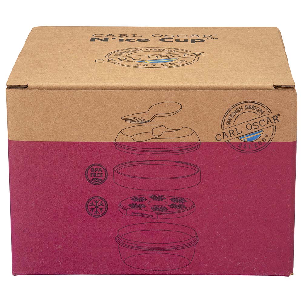 Carl Oscar - N'ice Cup Snack Box With Cooling Disc - 0.6L & 0.3L - Purple