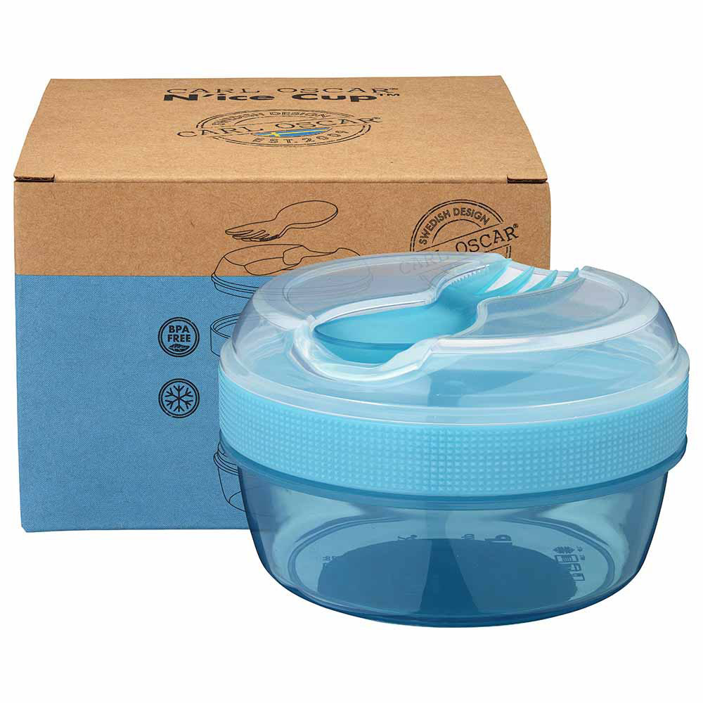Carl Oscar - N'ice Cup Snack Box With Cooling Disc - 0.6L & 0.3L - Turquoise