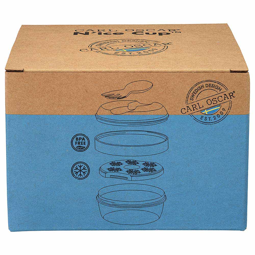 Carl Oscar - N'ice Cup Snack Box With Cooling Disc - 0.6L & 0.3L - Turquoise