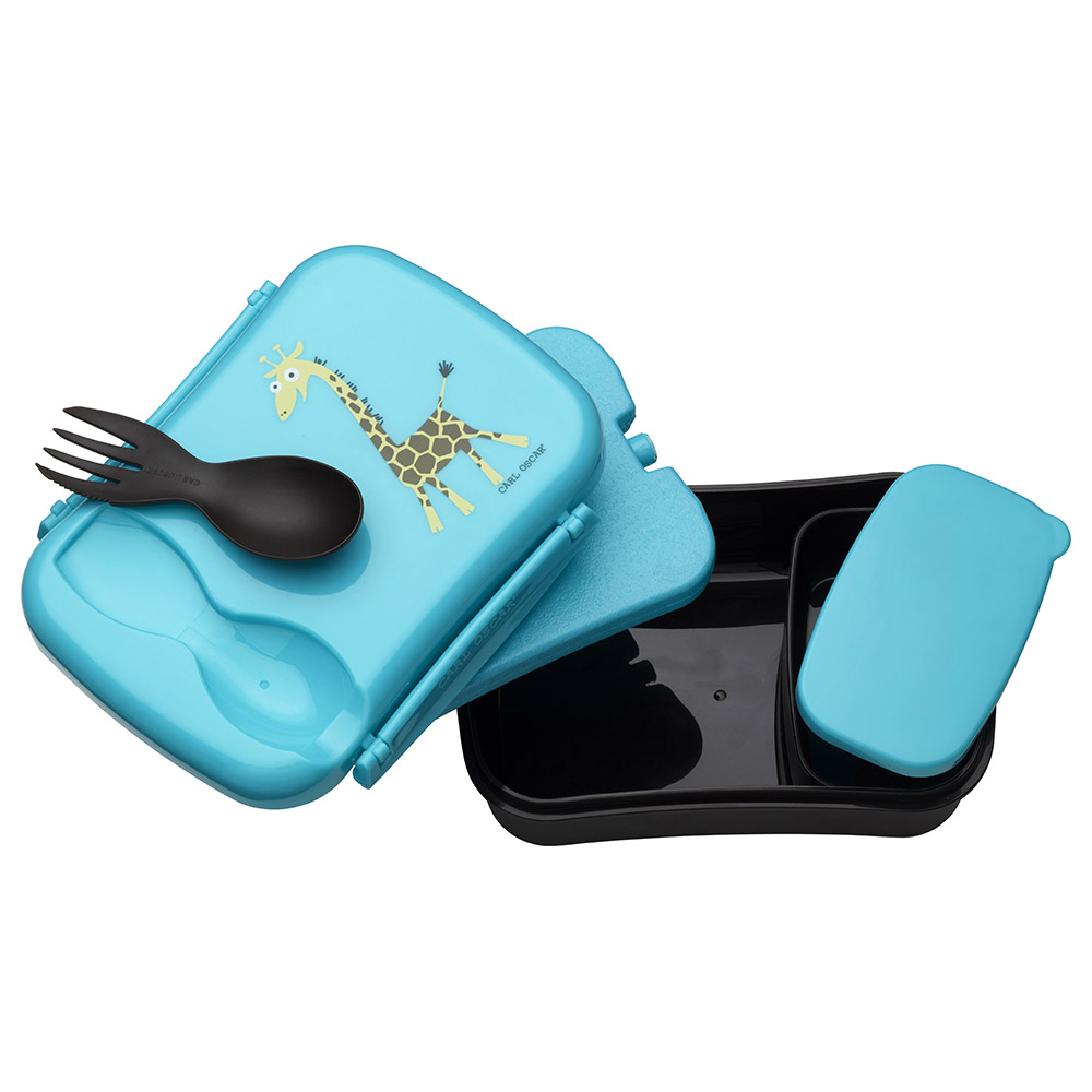 Carl Oscar - Kids Lunch Box With Cooling Pack And Fork - Turquoise