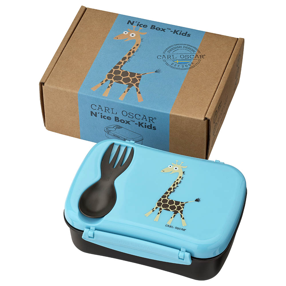 Carl Oscar - Kids Lunch Box With Cooling Pack And Fork - Turquoise
