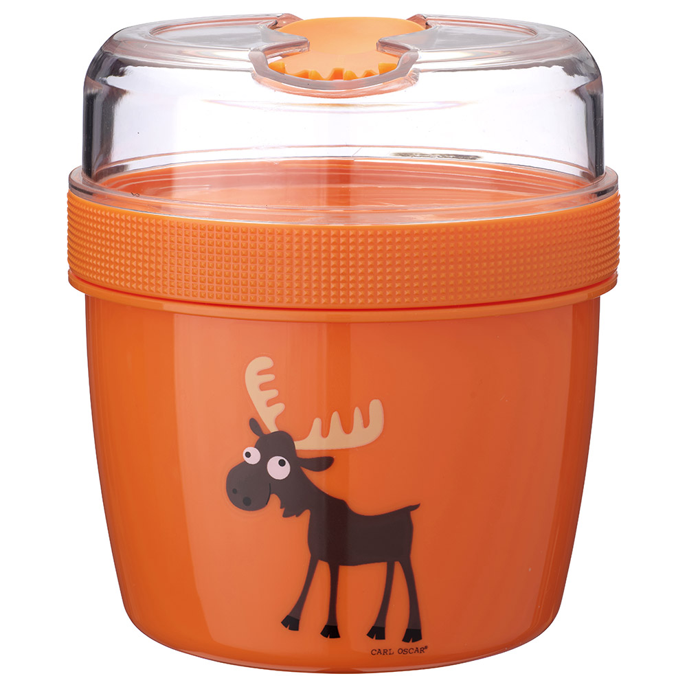 كارل أوسكار - صندوق الغداء نايس للأطفال مع قرص تبريد - 0.6 و0.3 لتر - برتقالي