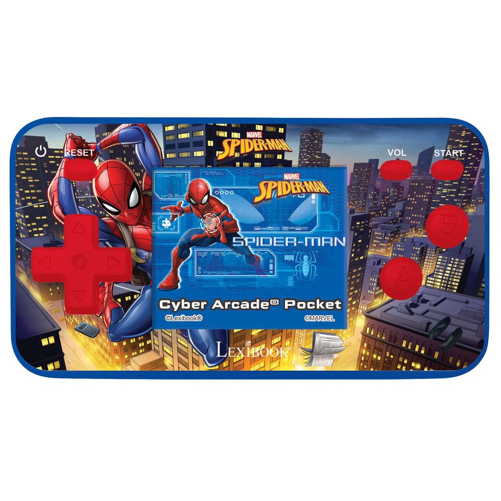 Lexibook - وحدة تحكم محمولة Cyber Arcade Pocket - Spider-Man - 1.8 بوصة - 150 لعبة