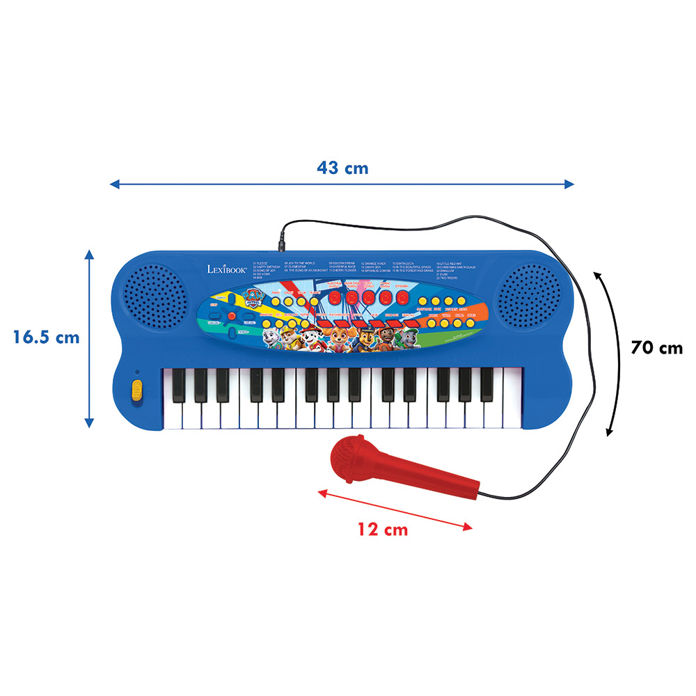 Lexibook - Paw Patrol Electronic Keyboard with Mic - 32 Keys