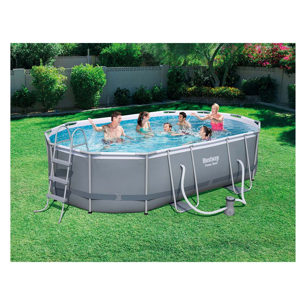 Bestway - Power Steel Oval Pool Set