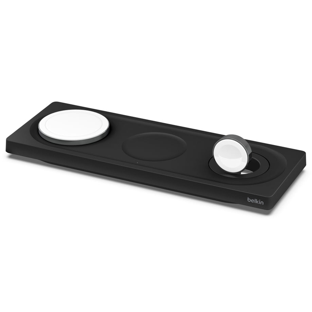 Belkin - 3-in-1 Wireless Charging Pad with Magsafe - Black