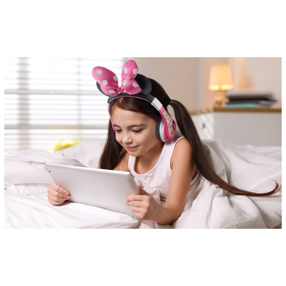 Kid Designs - Minnie Mouse Wireless Bluetooth Kids Headphone - Pink