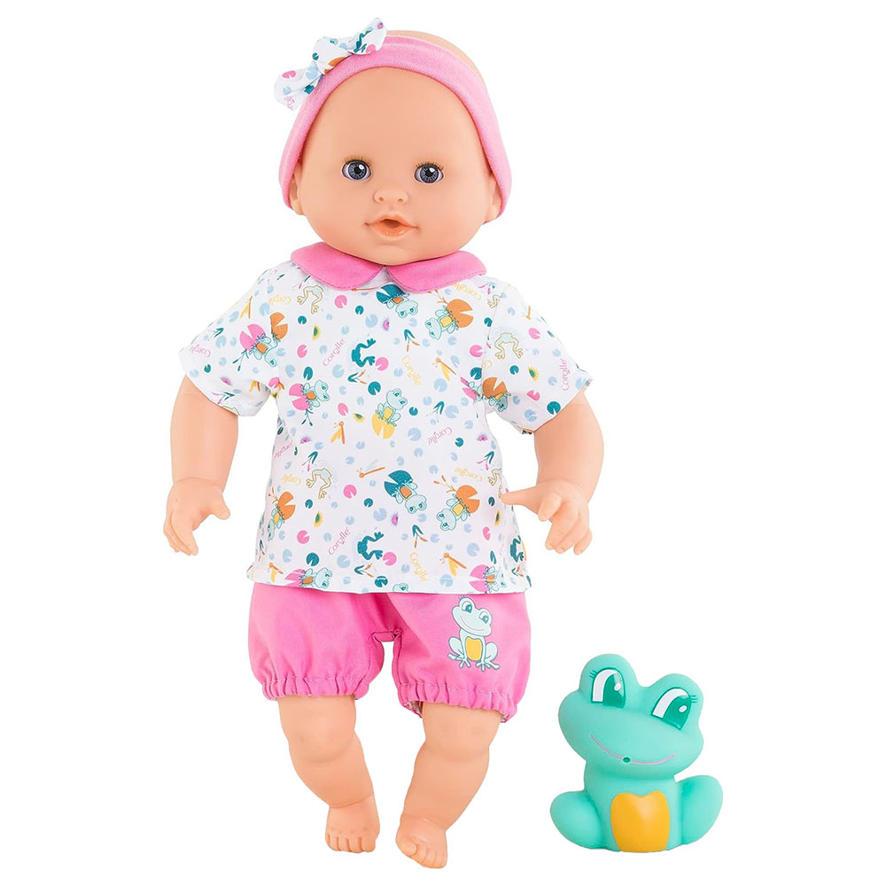 Corolle - Bebe Bath Oceane Baby Doll with Rubber Frog Toy - 30cm