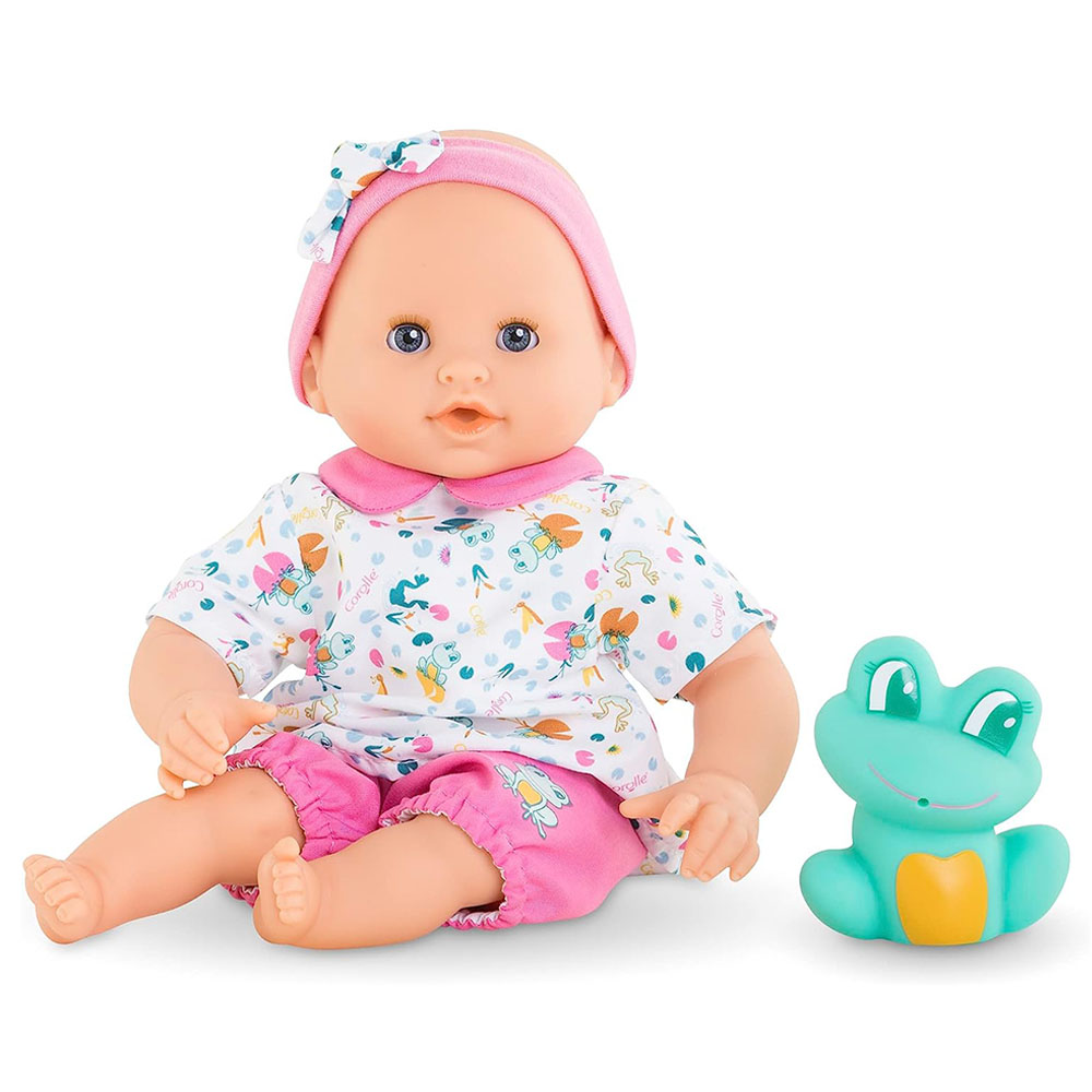 Corolle - Bebe Bath Oceane Baby Doll with Rubber Frog Toy - 30cm
