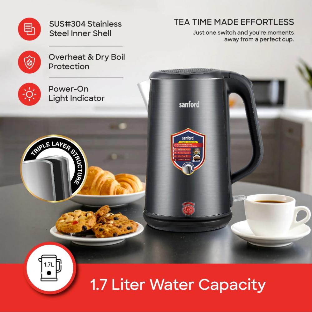 Sanford Electric Kettle - 1.7L - Grey