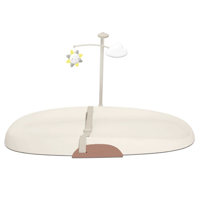 Skip Hop - Nursery Style Wipe Clean Changing Pad - Contoured Design With Toy Bar - Beige