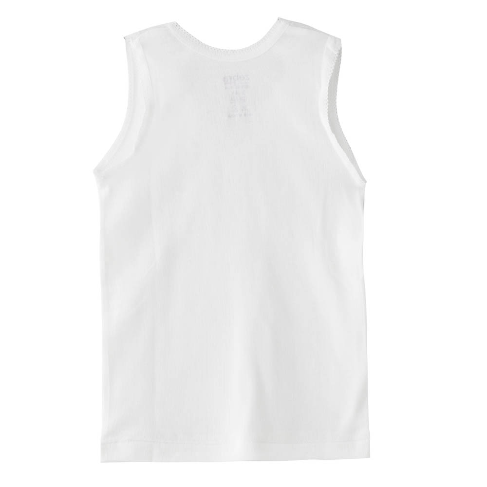 Zebra Crossing Girls Solid Vest - White