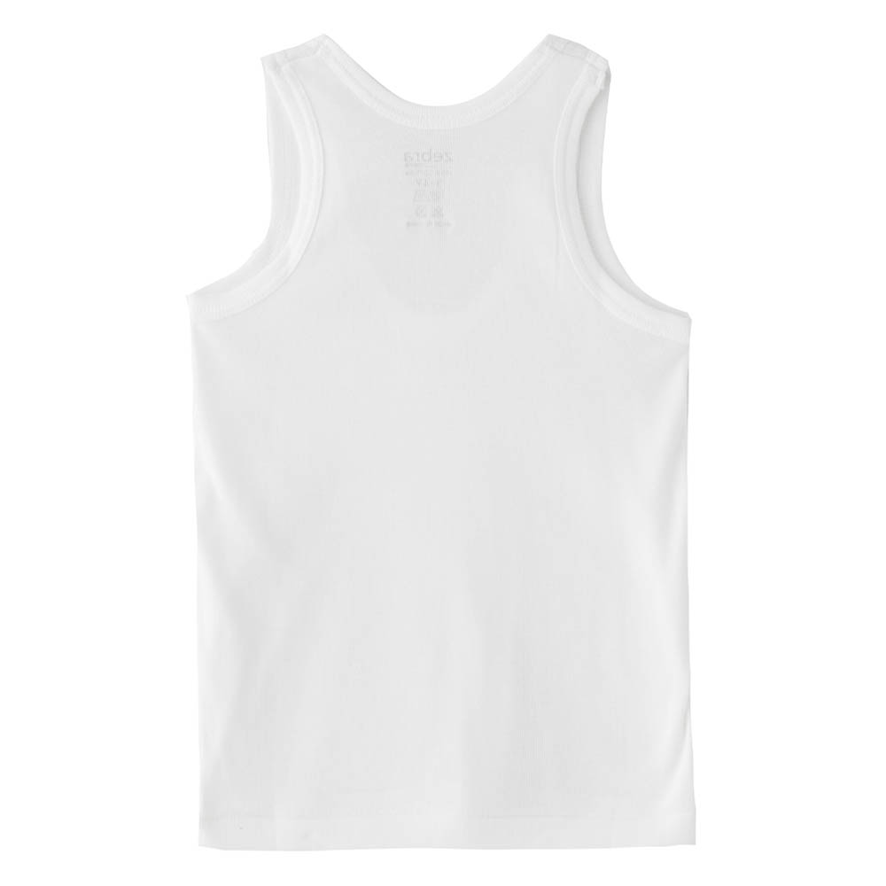 Zebra Crossing Boys Solid Vest - White