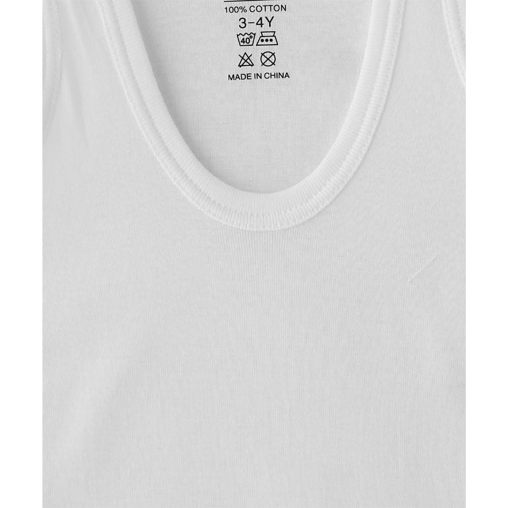 Zebra Crossing Boys Solid Vest - White