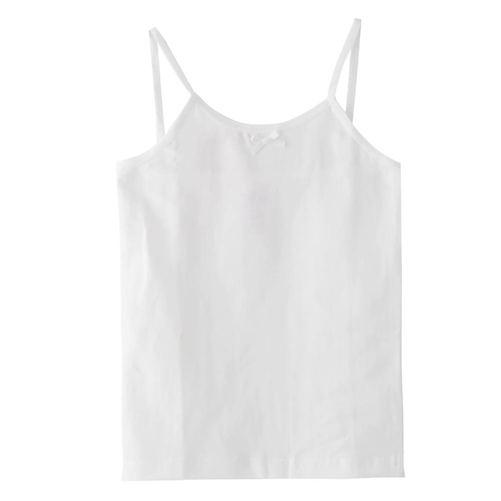 Zebra Crossing Girls Solid Camisole - White