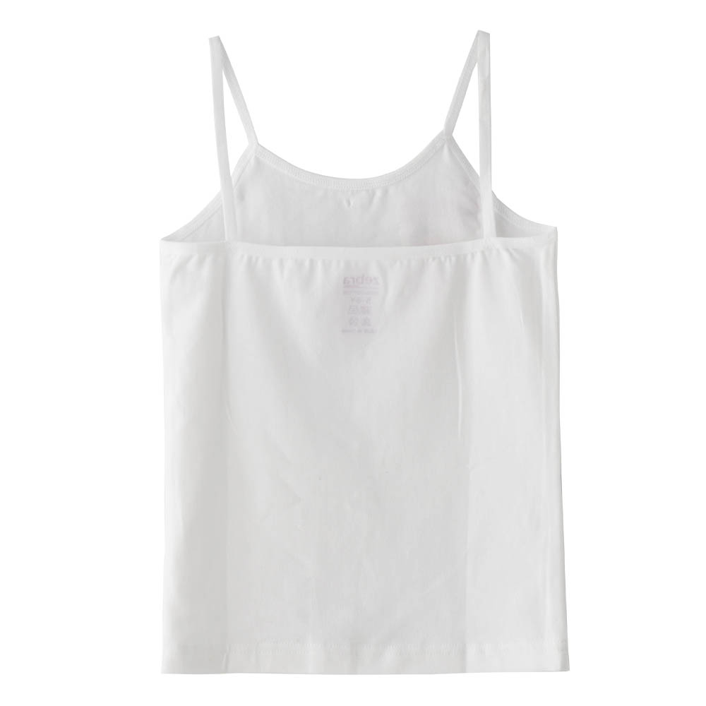 Zebra Crossing Girls Solid Camisole - White