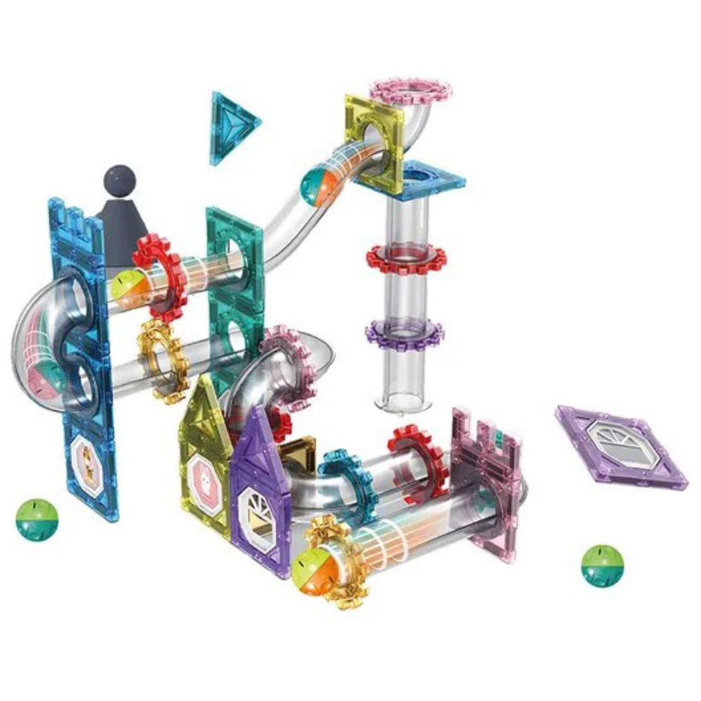 Little Learners - Rolling Ball Gear Magnetic Building Blocks - 56pcs