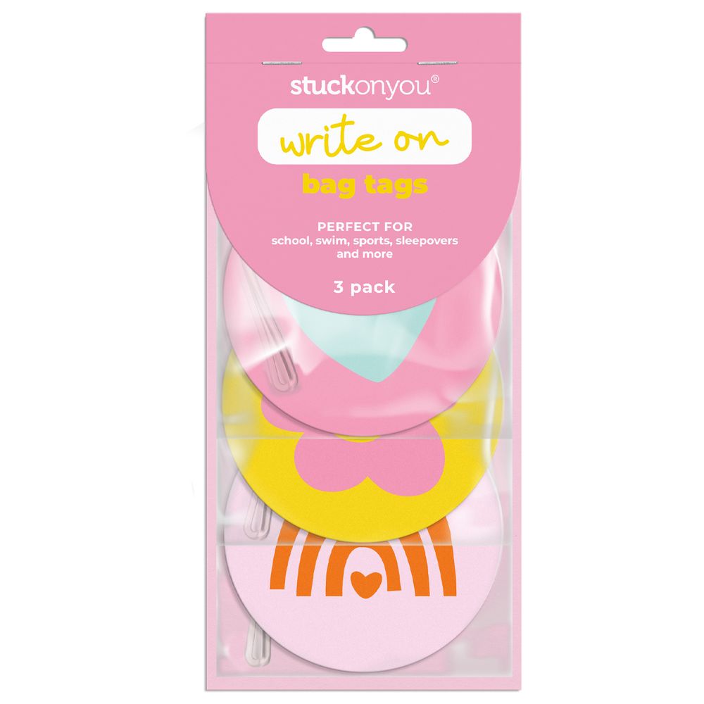 Stuck On You - Bag Tags Rainbow Love Pack of 3