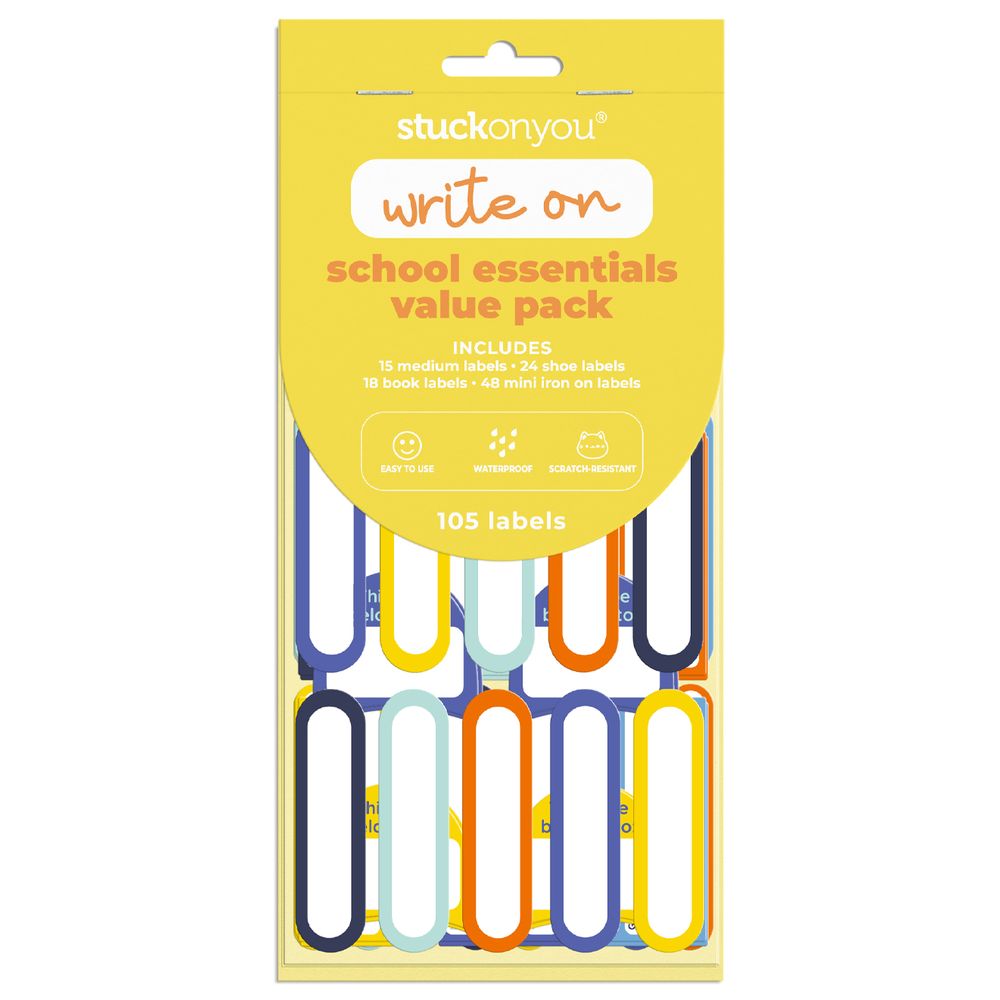 Stuck On You - School Essentials Value Pack 105 Labels - Neutral