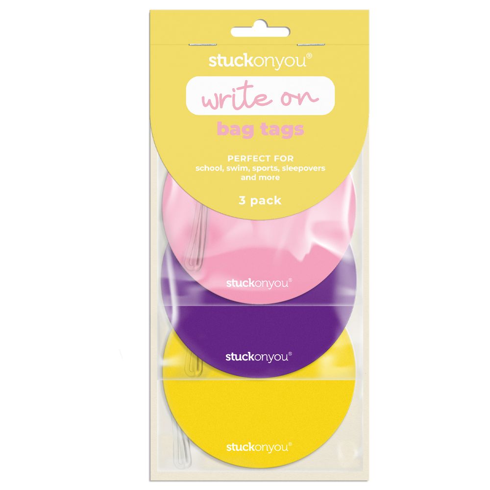 Stuck On You - Bright Bag Tags Pack of 3