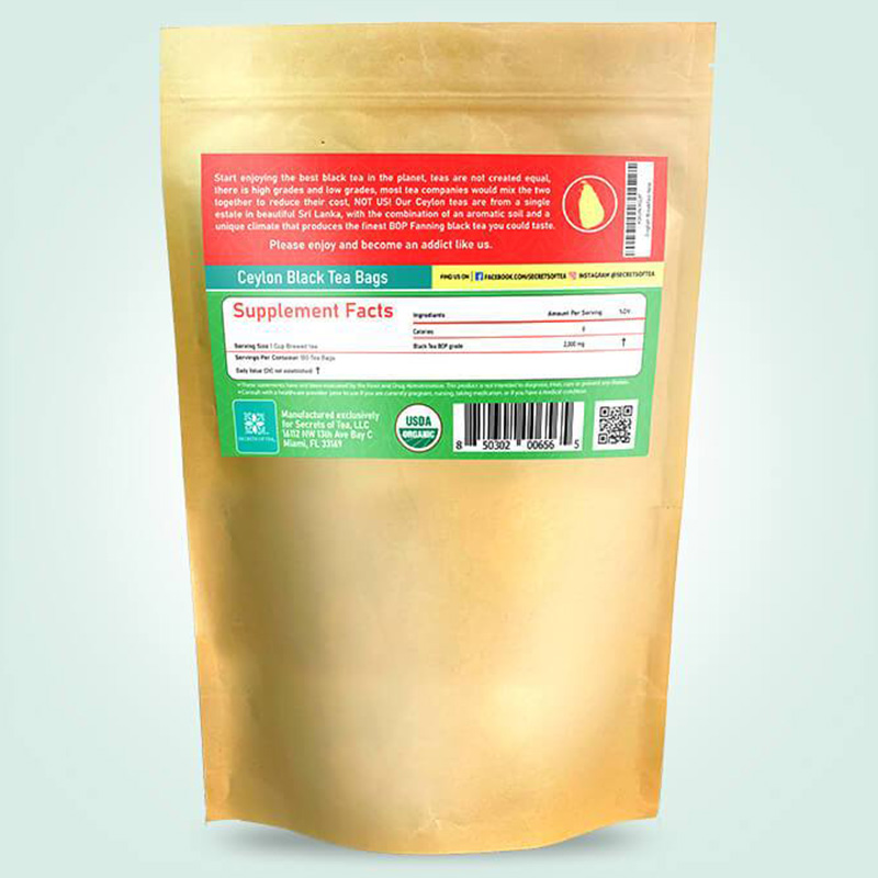 Secrets Of Tea - Organic English Breakfast Black Tea - 200G