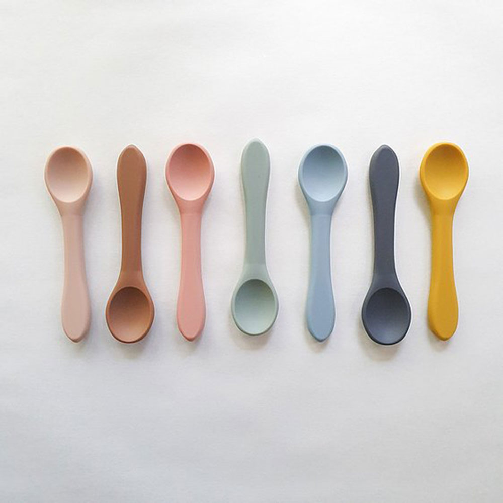 Dove and Dovelet Silicone Fork & Spoon Set - Nude