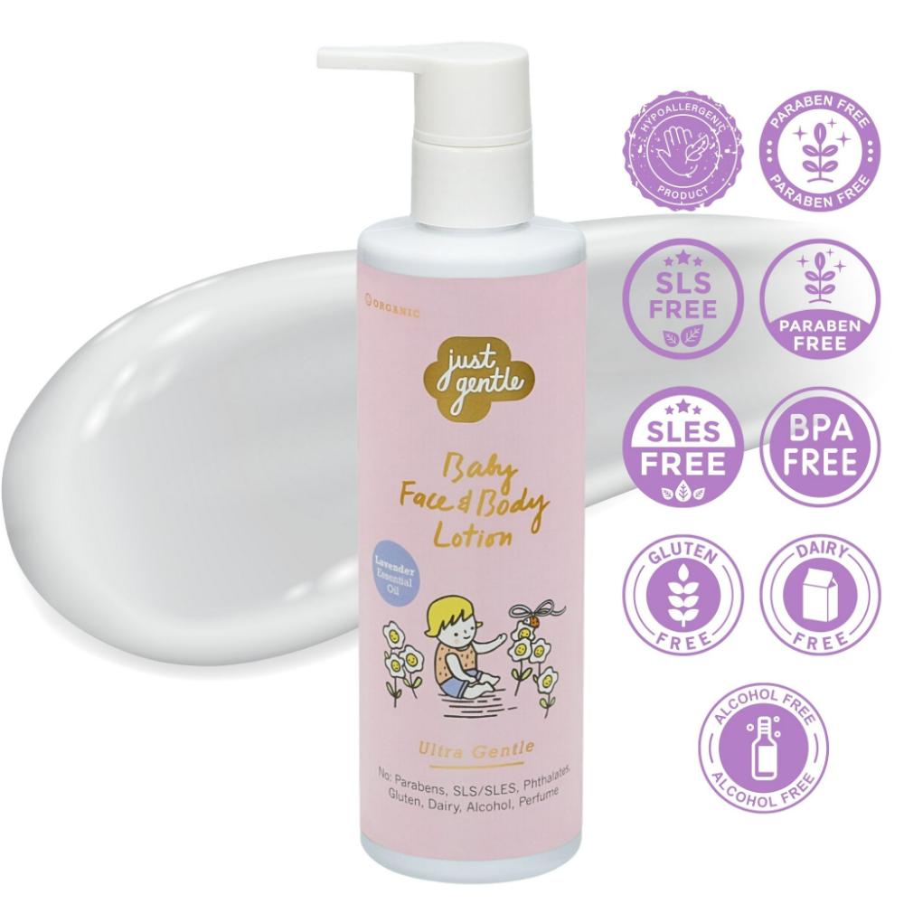 Just Gentle - Organic Baby Face & Body Lotion Lavender 200ml