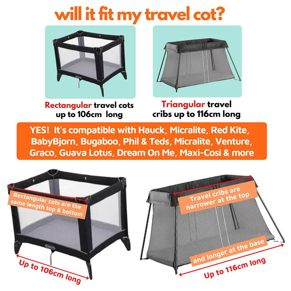 Snoozeshade - Blackout Canopy For Travel Cots