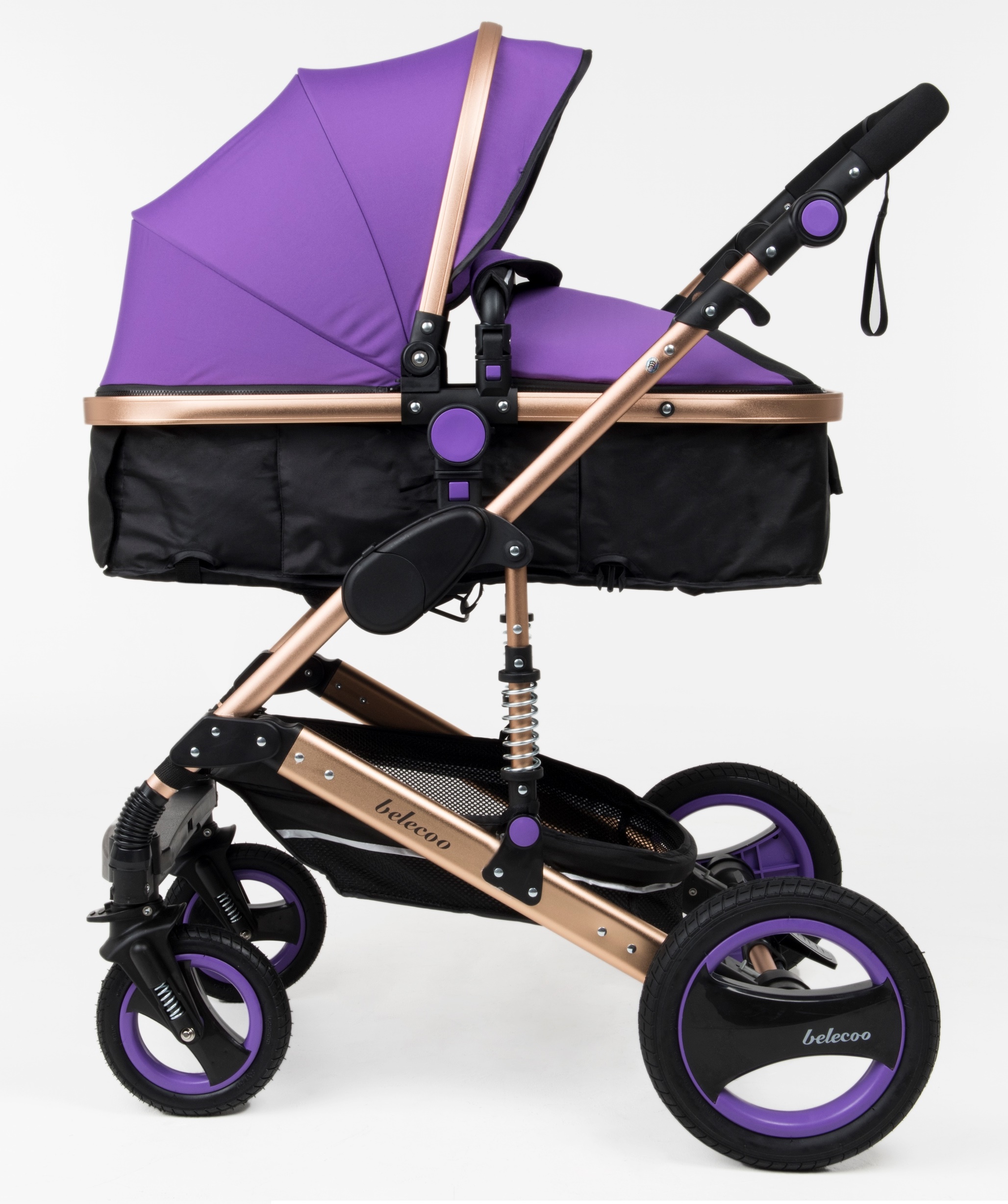 Belecoo 6 Purple - Classic 3 in 1 Pram