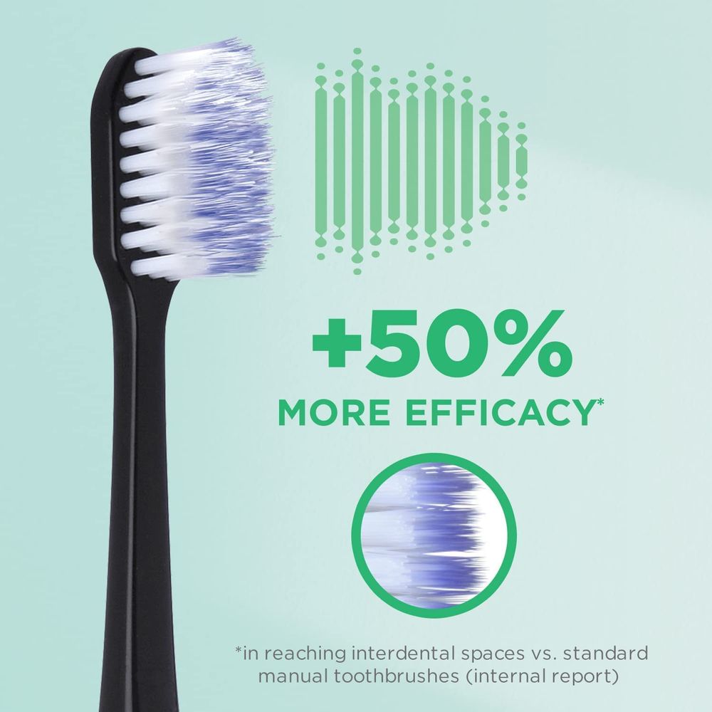 Gum - Sonic Battery Toothbrush Refill 2pcs - Black