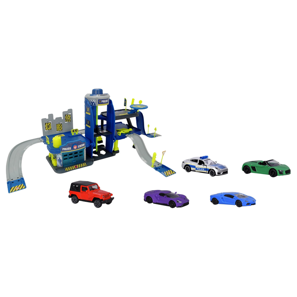Majorette - Creatix Police Playset with 5 Vehicles