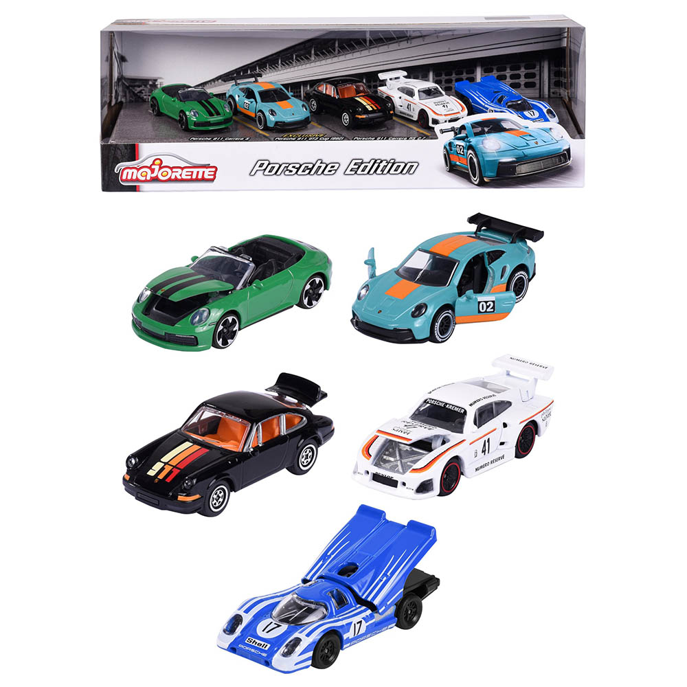 Majorette - Porsche Car Set - 5pcs