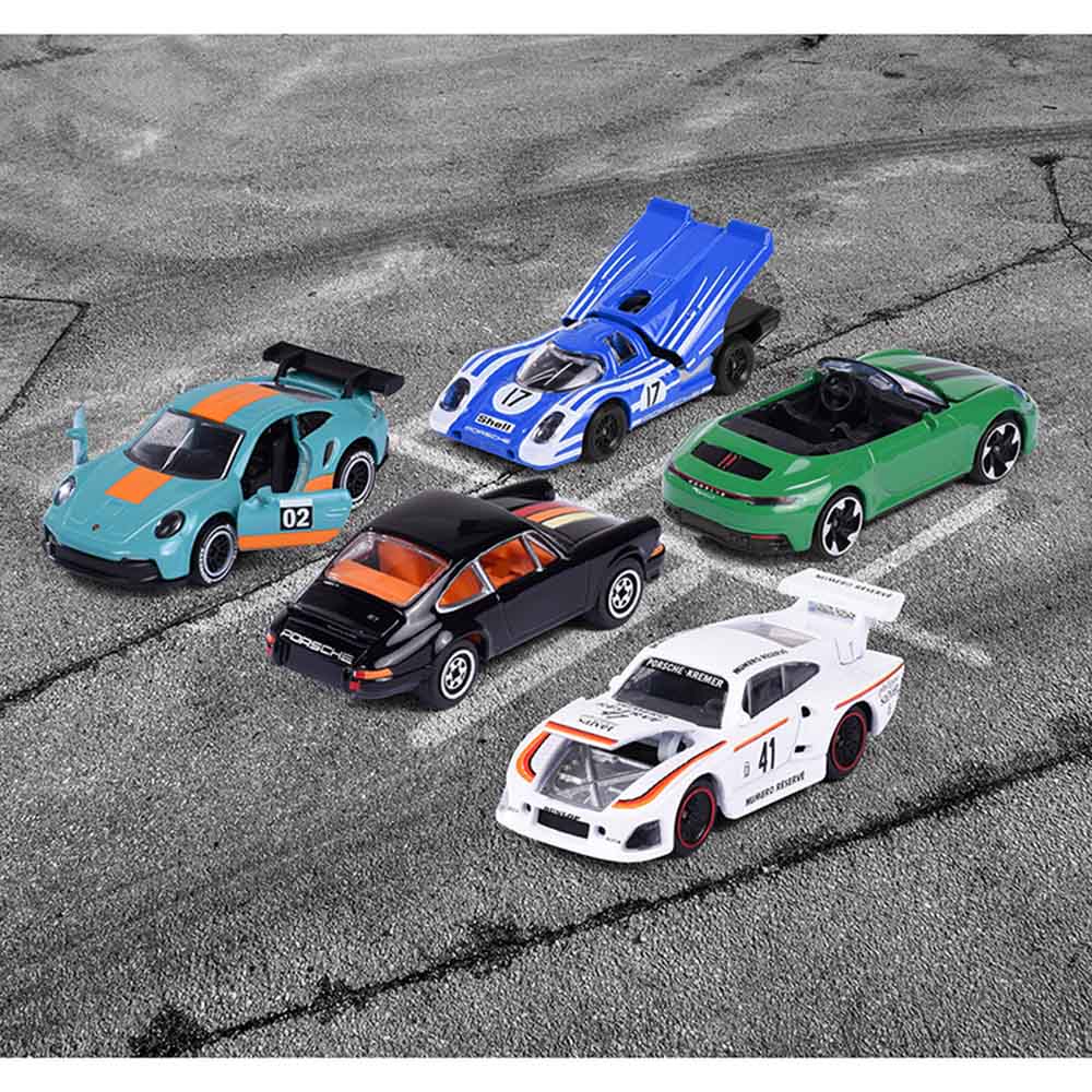 Majorette - Porsche Car Set - 5pcs