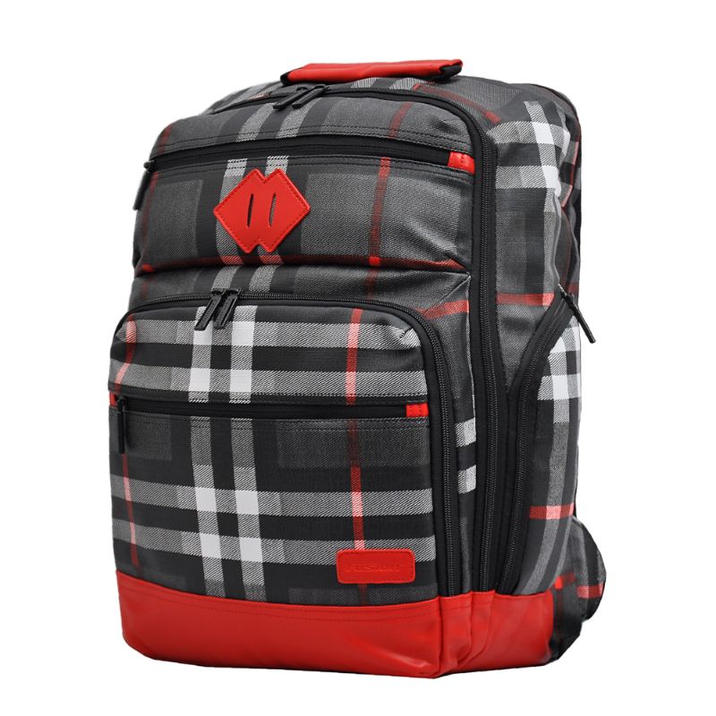 Fusion - Checks Square Black Backpack - 18-Inch