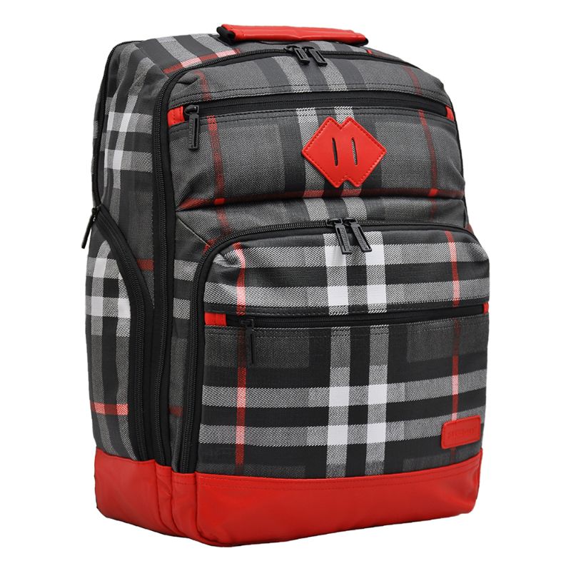 Fusion - Checks Square Black Backpack - 18-Inch