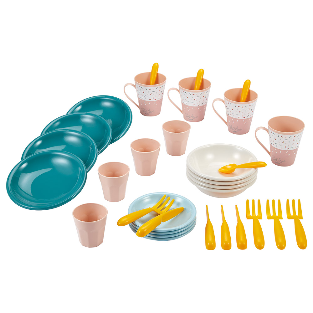 Ecoiffier - Picnic Servware Vert Azur - 32pcs