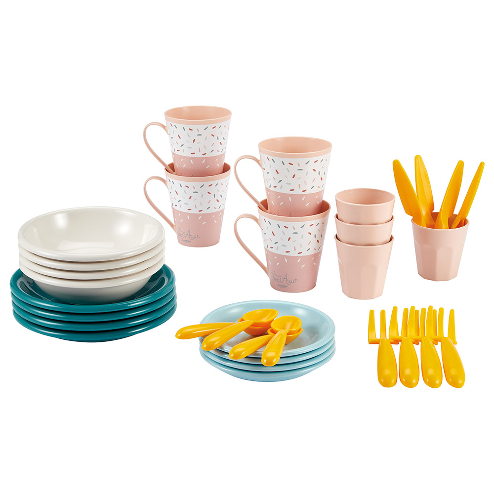 Ecoiffier - Picnic Servware Vert Azur - 32pcs