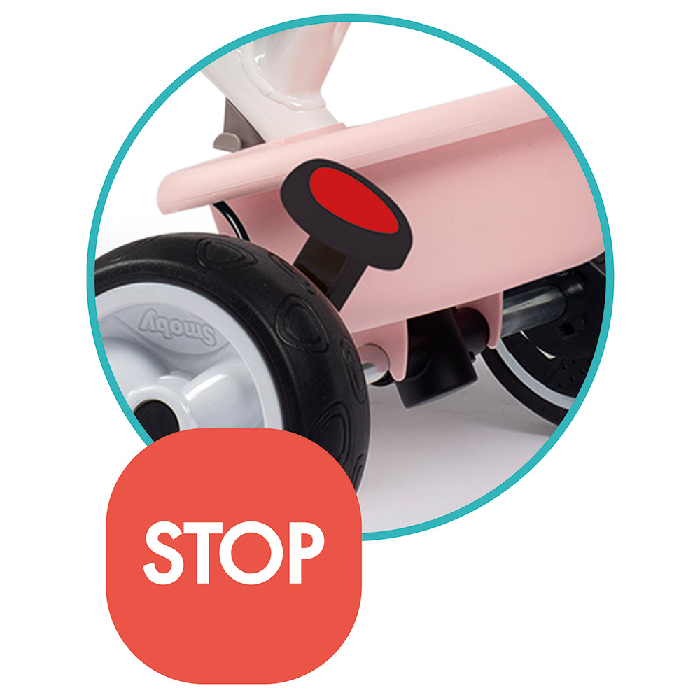 Smoby - Tricycle 3-in-1 Baby Driver Plus - Pink