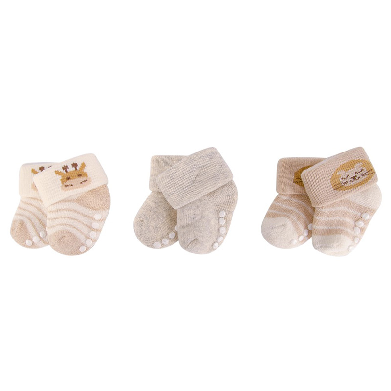 Hudson Childrenswear - Cotton & Terry Newborn Socks - Light Apricot