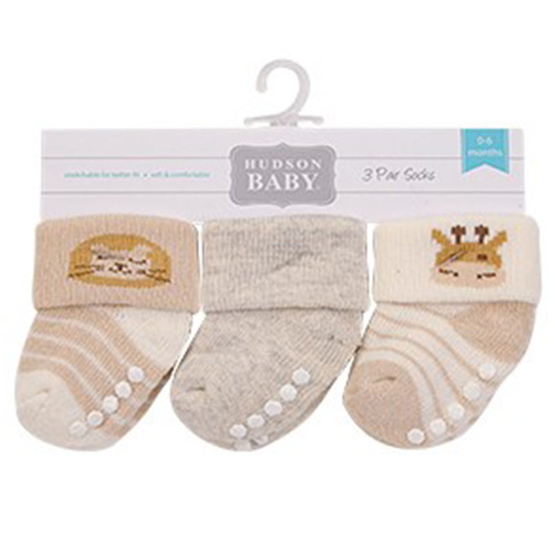 Hudson Childrenswear - Cotton & Terry Newborn Socks - Light Apricot