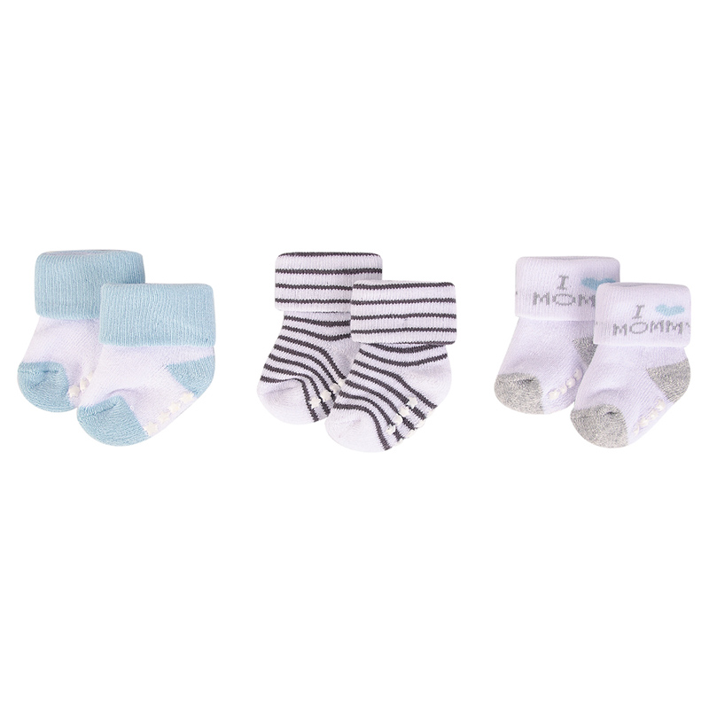 Hudson Childrenswear I Love Mom Baby Socks - Pack of 3