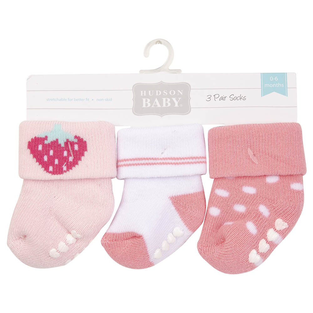 Hudson Childrenswear Polka Dot Cotton Terry Baby Socks - 3pcs