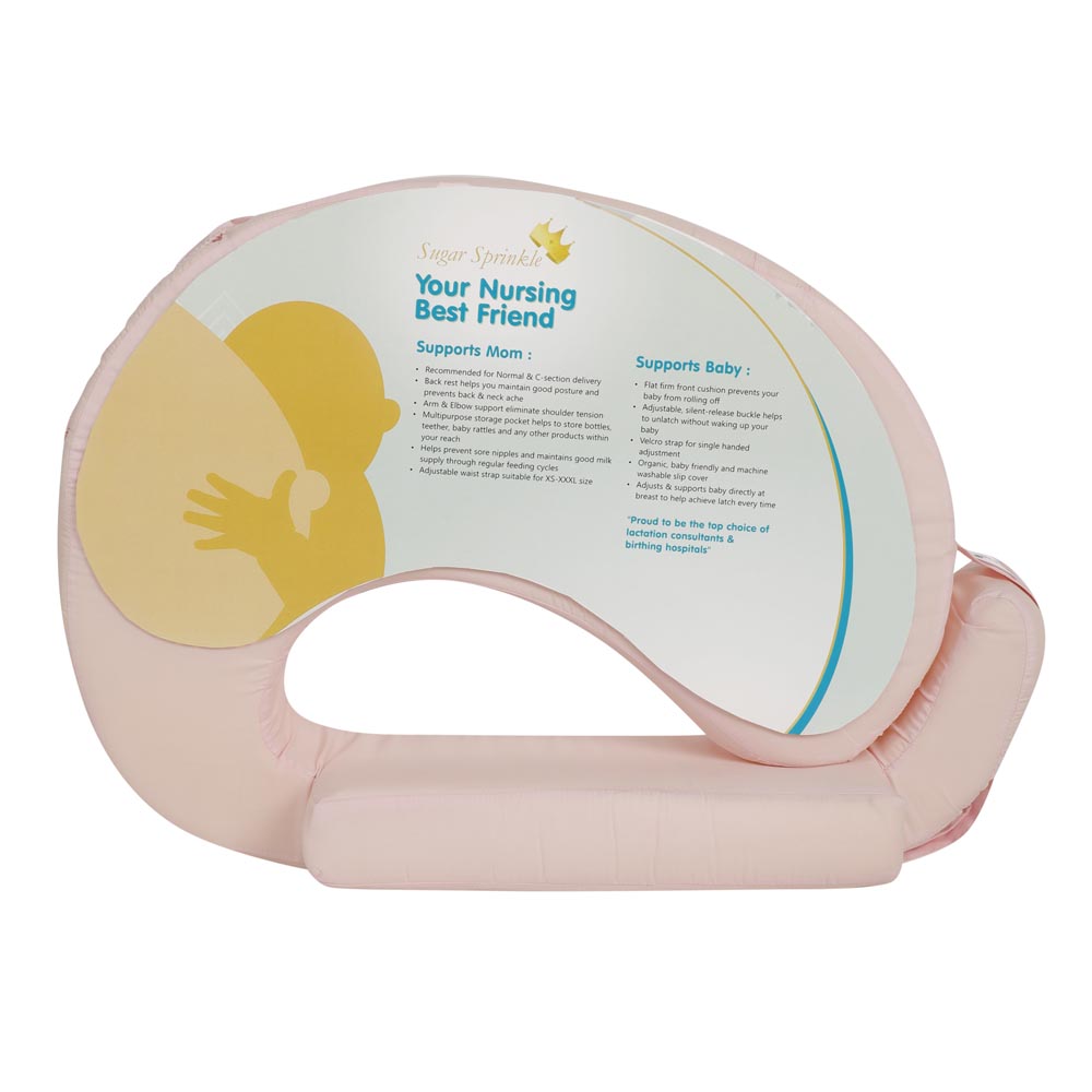 Sugar Sprinkle - Deluxe Organic Nursing Pillow - Baby Pink
