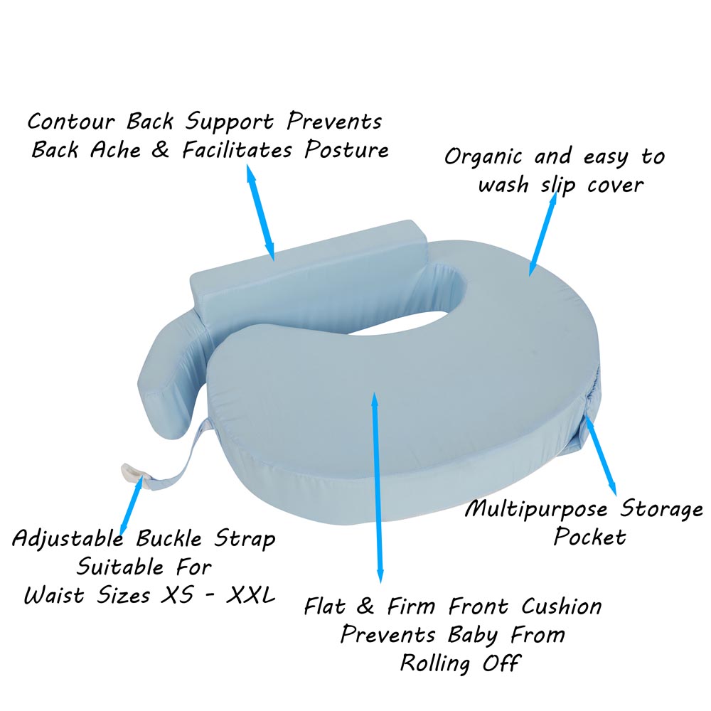 Sugar Sprinkle - Deluxe Organic Nursing Pillow - Baby Blue