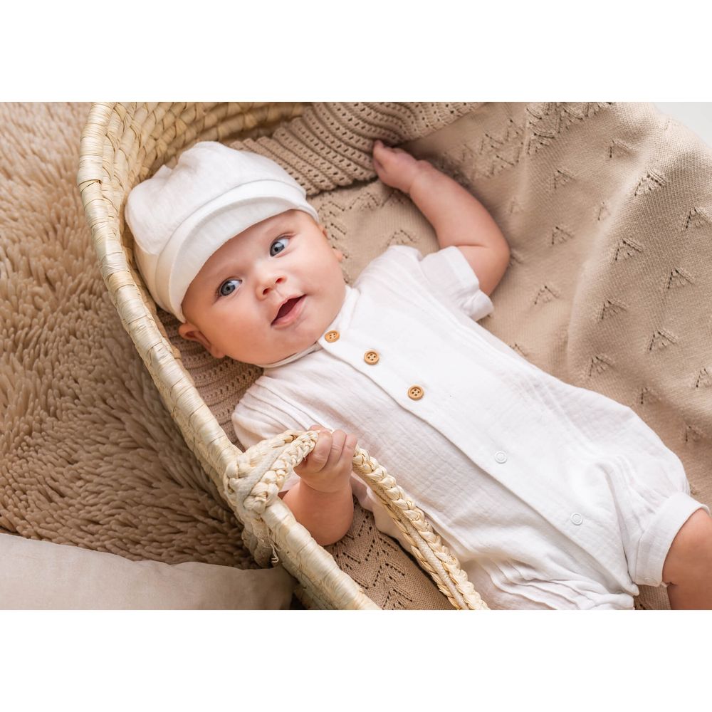 Sofija Muslinek Cap - Ivory
