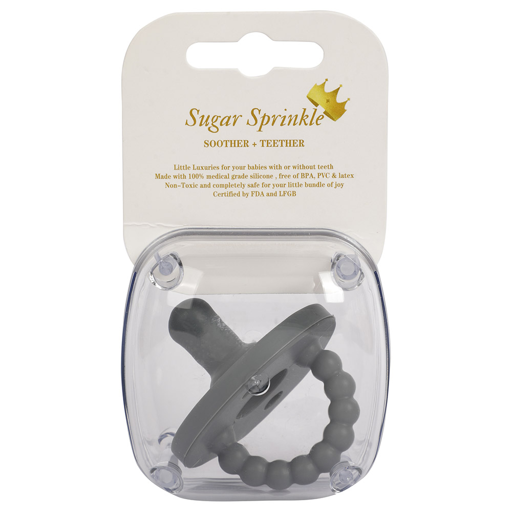 Sugar Sprinkle - Oreo Pacifier & Teether - Dark Grey